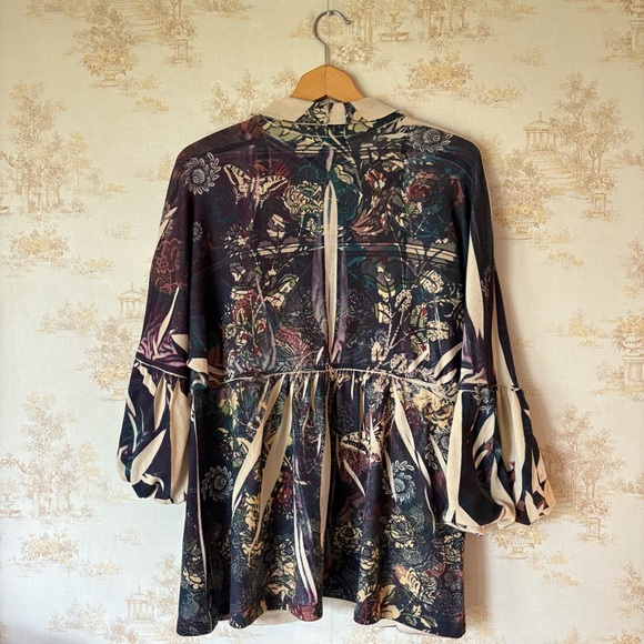 Vintage 90s y2k whimsigoth purple butterfly rhinestone bell sleeve cardigan 2X - Picture 7 of 10